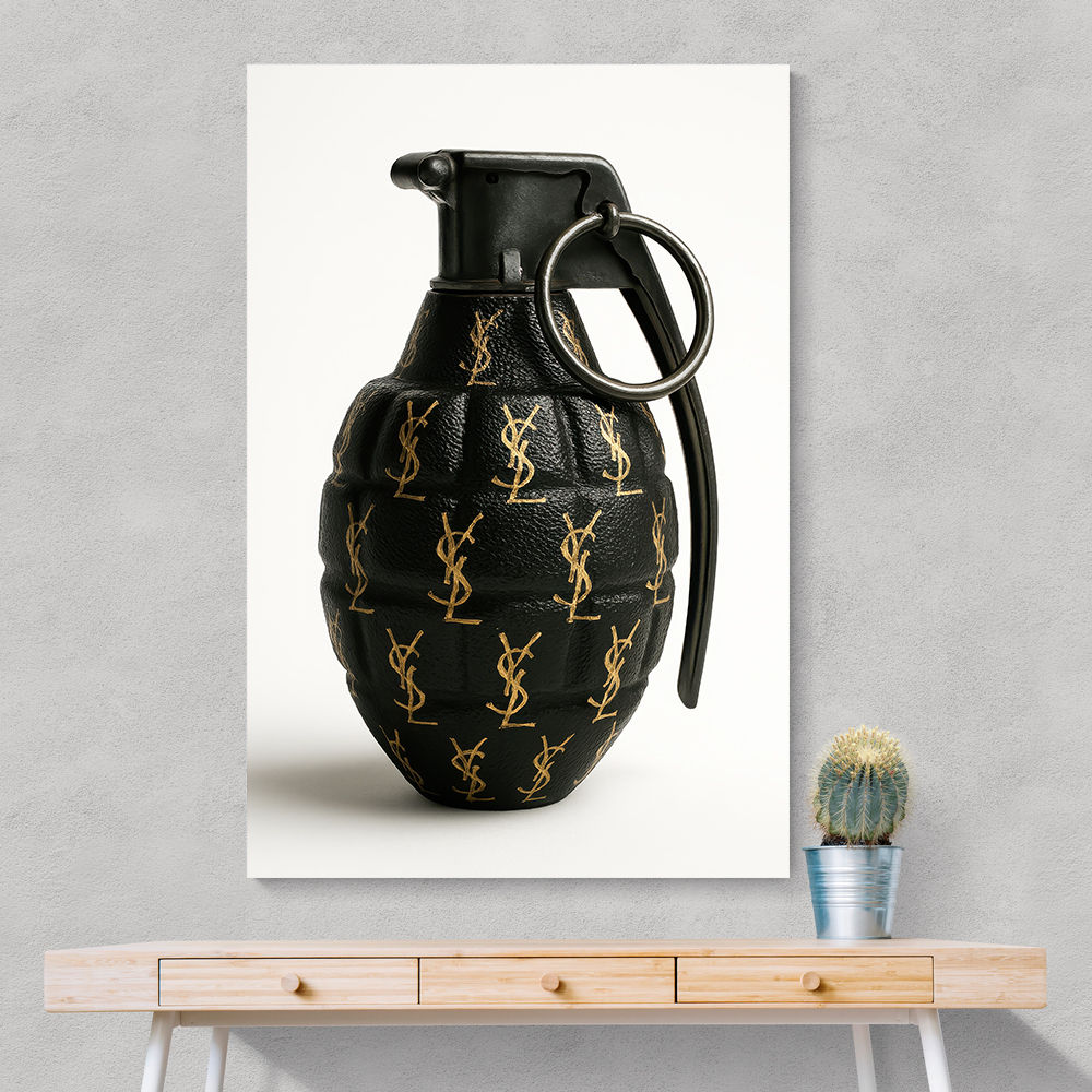 Saint Laurent Fashion Inspired Grenade Wall Art  
